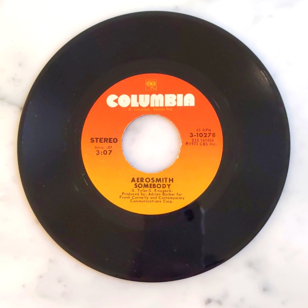Vintage 1973 Aerosmith: Somebody and Dream On.